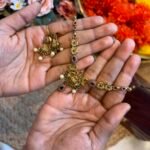 PREMIUM AD STONE NECKPIECE WITH EARRINGS FOR traditional, halfsaree, weddingoutfit, bridalwear , southindian , handwork, engagement outfit, kerala halfsaree