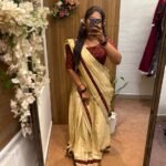 VISHU SPECIAL TISSUE HALF SAREE WITH COTTON BLOUSE